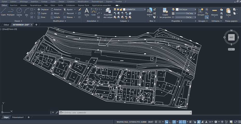 Exploiter dxf cadastre